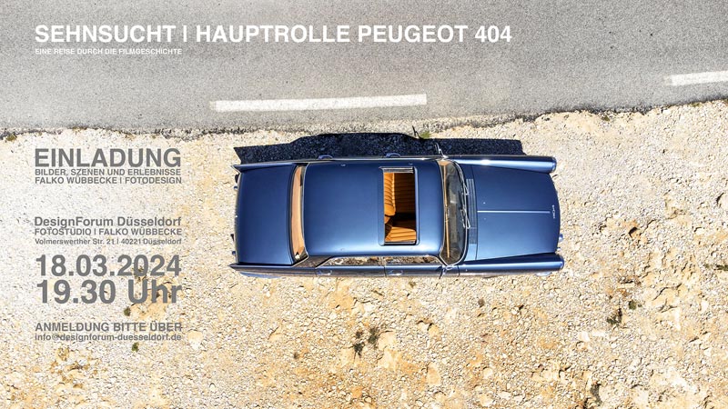 Sehnsucht – Hauptrolle Peugeot 404 Fotoerlebnisse mit Falko Wübbecke